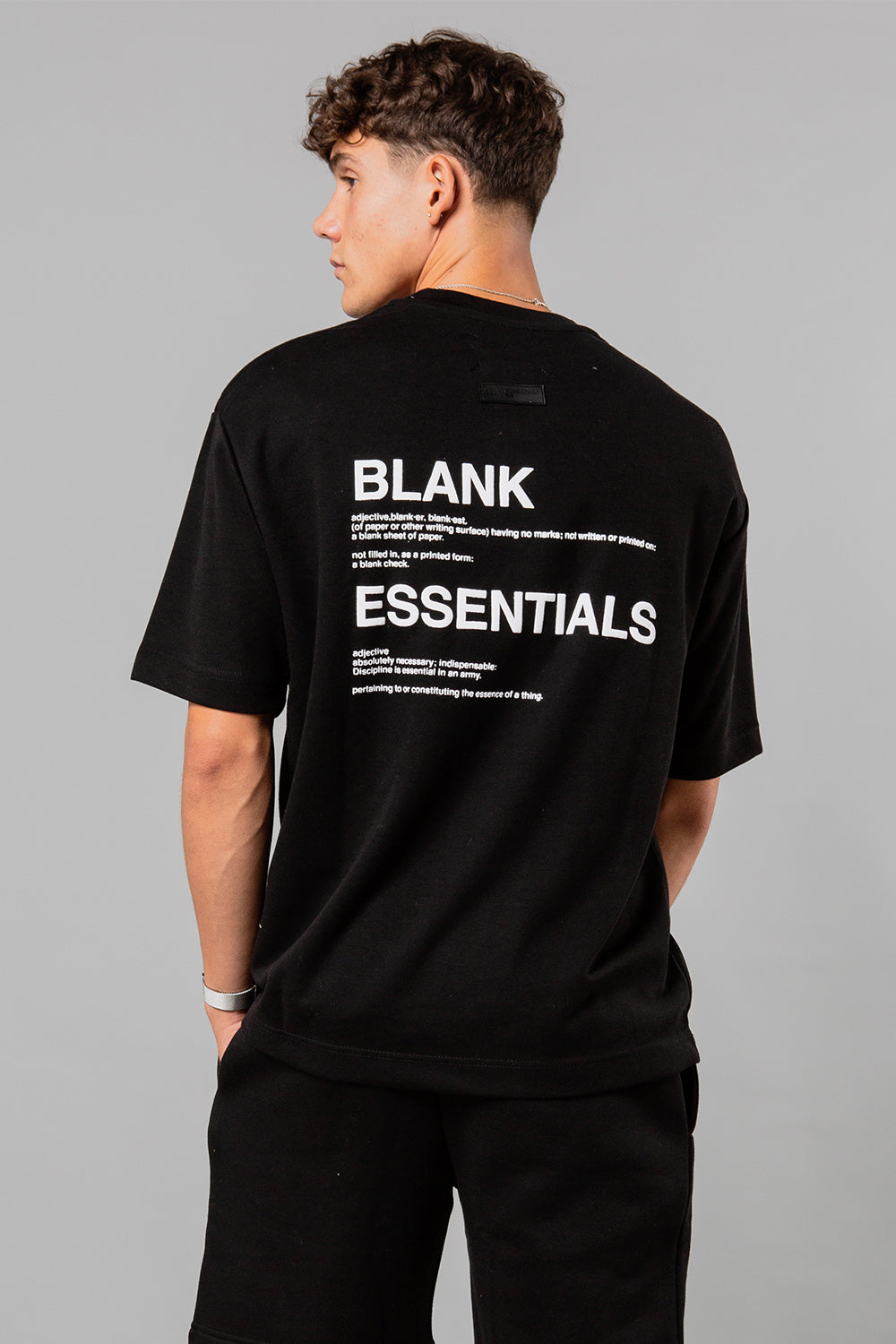Crew Neck T-Shirt with Graphic Print | Blank Essentials