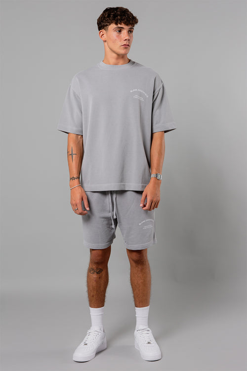 Blank Essentials Storm Grey Cotton Blend 'Enzyme' Washed Shorts Image 4