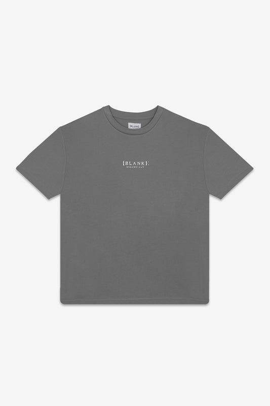 Blank Essentials Charcoal Crew Neck Logo Short Sleeve T-Shirt Image 1